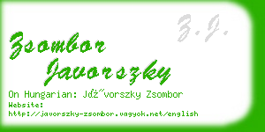 zsombor javorszky business card